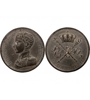 HENRI V, ROI DE FRANCE - MEDAILLE ETAIN 1830 2