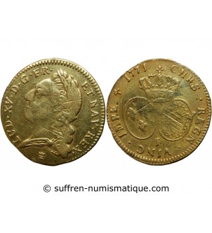 LOUIS XV - DOUBLE LOUIS D'OR VIEILLE TETE 1771 I LIMOGES﻿