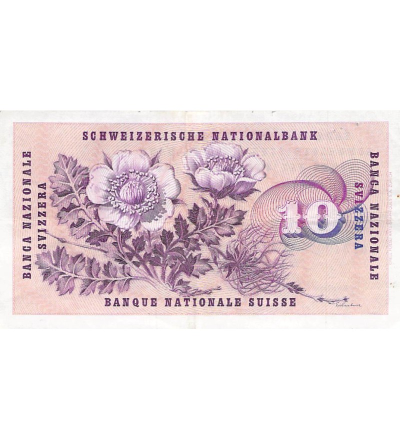 SUISSE, GOTTFRIED KELLER - 10 FRANCS 21/01/1965 - TTB