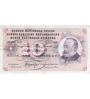 SUISSE, GOTTFRIED KELLER - 10 FRANCS 15/05/1968 - TB+ 2
