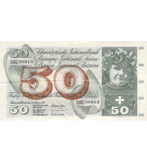 SUISSE - 50 FRANCS 24/01/1972 - TB+