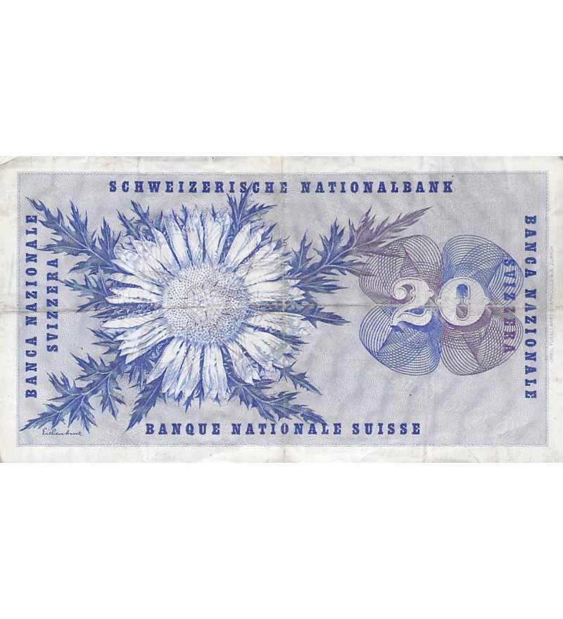 SUISSE, GENERAL DUFOUR - 20 FRANCS 05/01/1970 - TB+