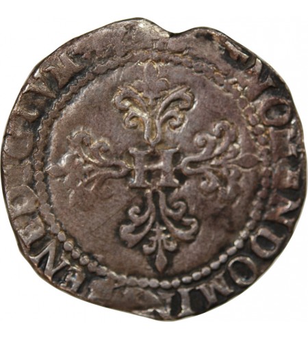 HENRI III - FRANC AU COL PLAT 1581 BAYONNE