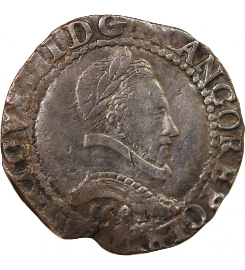 HENRI III - FRANC AU COL PLAT 1581 BAYONNE