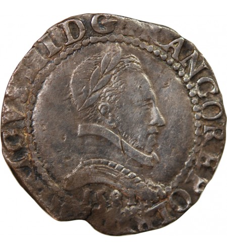 HENRI III - FRANC AU COL PLAT 1581 BAYONNE