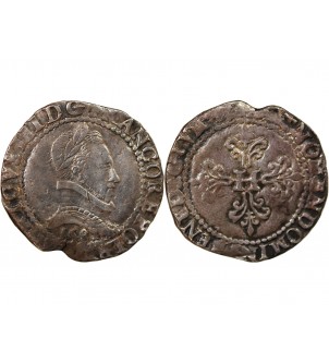 HENRI III - FRANC AU COL PLAT 1581 BAYONNE 2