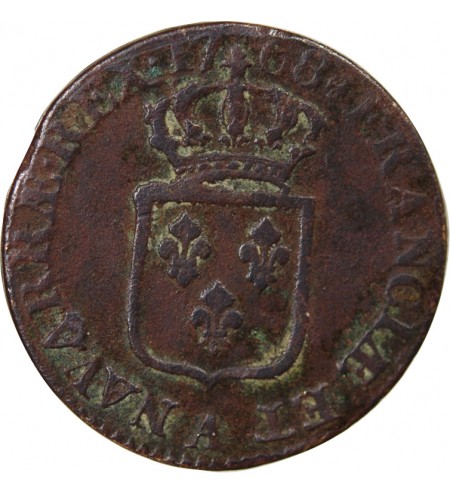 LOUIS XV - SOL A LA VIEILLE TÊTE 1768 A PARIS