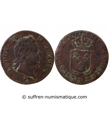 LOUIS XV - SOL A LA VIEILLE TÊTE 1768 A PARIS