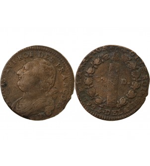 REVOLUTION FRANCAISE, CONSTITUTION - 12 DENIERS 1792 T NANTES 2