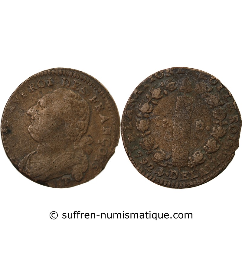 REVOLUTION FRANCAISE, CONSTITUTION - 12 DENIERS 1792 T NANTES