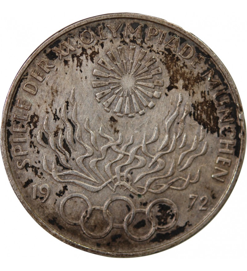 ALLEMAGNE - 10 MARK ARGENT 1972 G KARLSRUHE - JEUX OLYMPIQUES DE MUNICH