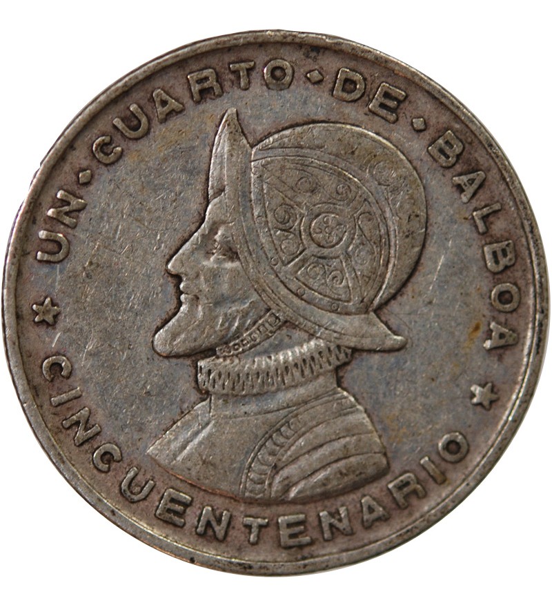 PANAMA - 1/4 BALBOA ARGENT 1953