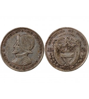 PANAMA - 1/4 BALBOA ARGENT 1953 2