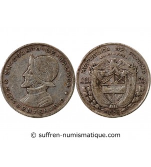 PANAMA - 1/4 BALBOA ARGENT 1953