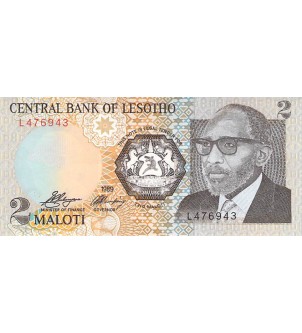 LESOTHO, MOSHOESHOE II - 2 MALOTI 1989 - NEUF 2