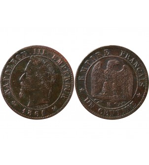 NAPOLEON III - 1 CENTIME 1861 K BORDEAUX 2