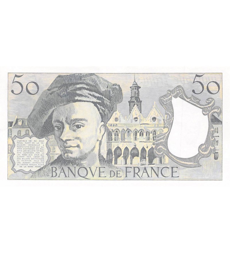 FRANCE, QUENTIN DE LA TOUR - 50 FRANCS 1986 - SERIE P.44 - SPL
