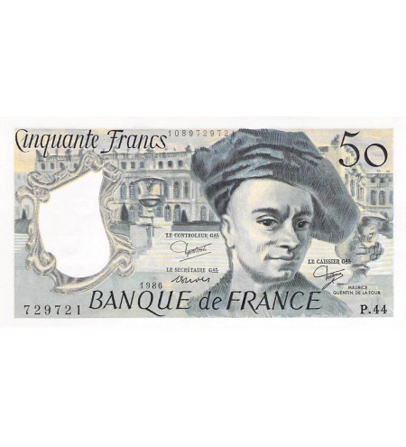 FRANCE, QUENTIN DE LA TOUR - 50 FRANCS 1986 - SERIE P.44 - SPL