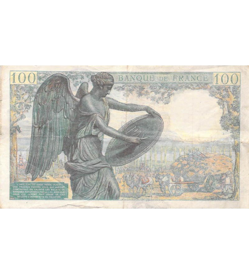 FRANCE - 100 FRANCS DESCARTES 15/05/1942 - TTB