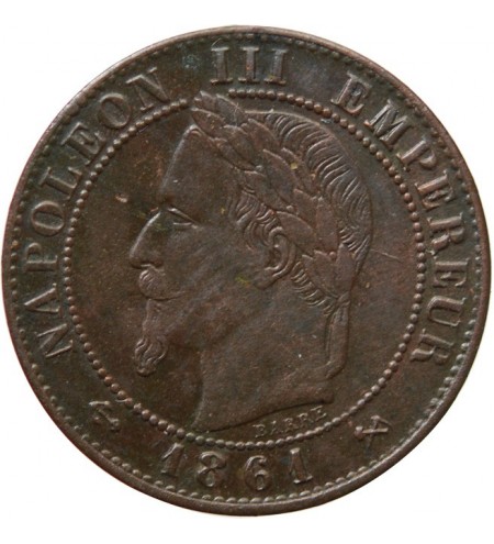 1 CENTIME NAPOLEON III 1861 K BORDEAUX
