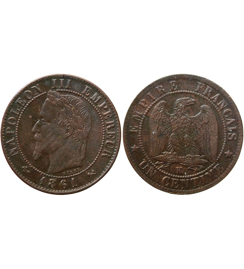 1 CENTIME NAPOLEON III 1861 K BORDEAUX