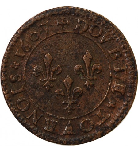 HENRI IV - DOUBLE TOURNOIS 1607 D LYON