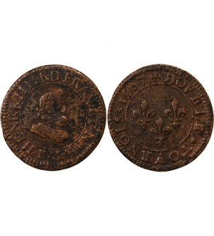 HENRI IV - DOUBLE TOURNOIS 1607 D LYON 2