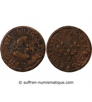 HENRI IV - DOUBLE TOURNOIS 1607 D LYON