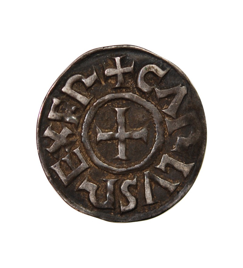 CHARLES II LE CHAUVE - DENIER ARGENT 840 / 877 MELLE