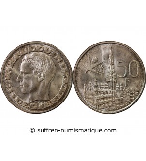 BELGIQUE, BAUDOUIN - 50 FRANCS ARGENT 1958 - Légende française
