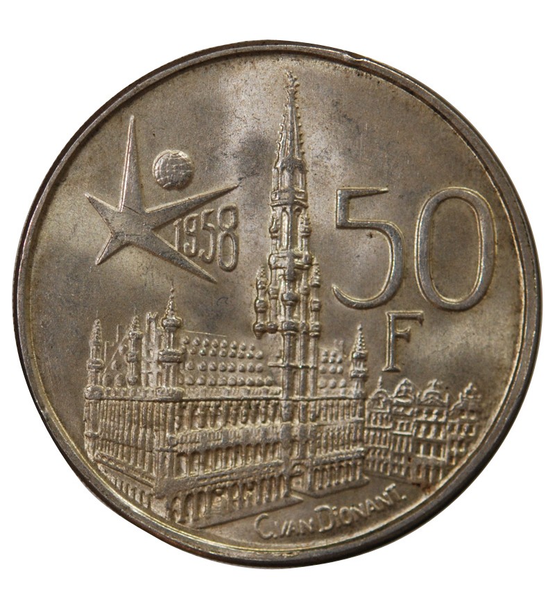 BELGIQUE, BAUDOUIN - 50 FRANCS ARGENT 1958 - Légende flamande