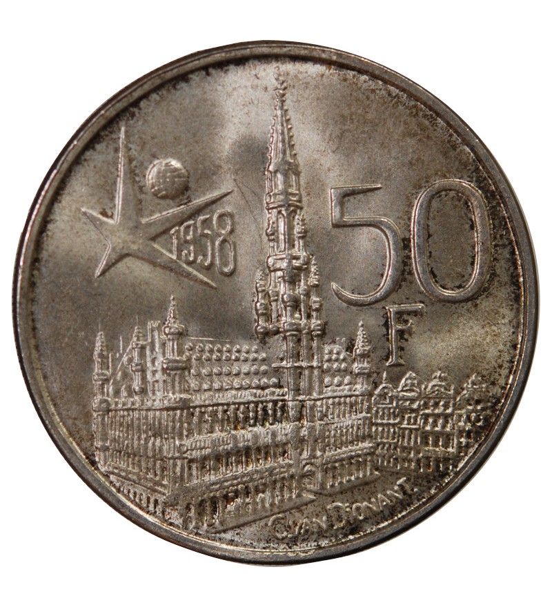 BELGIQUE, BAUDOUIN - 50 FRANCS ARGENT 1958 - Légende flamande