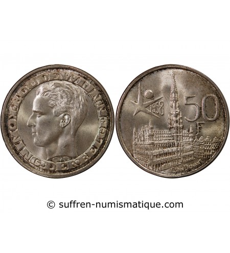 BELGIQUE, BAUDOUIN - 50 FRANCS ARGENT 1958 - Légende flamande