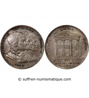 NORMANDIE, ACADEMIE ROYALE DES SCIENCES DE ROUEN – JETON ARGENT