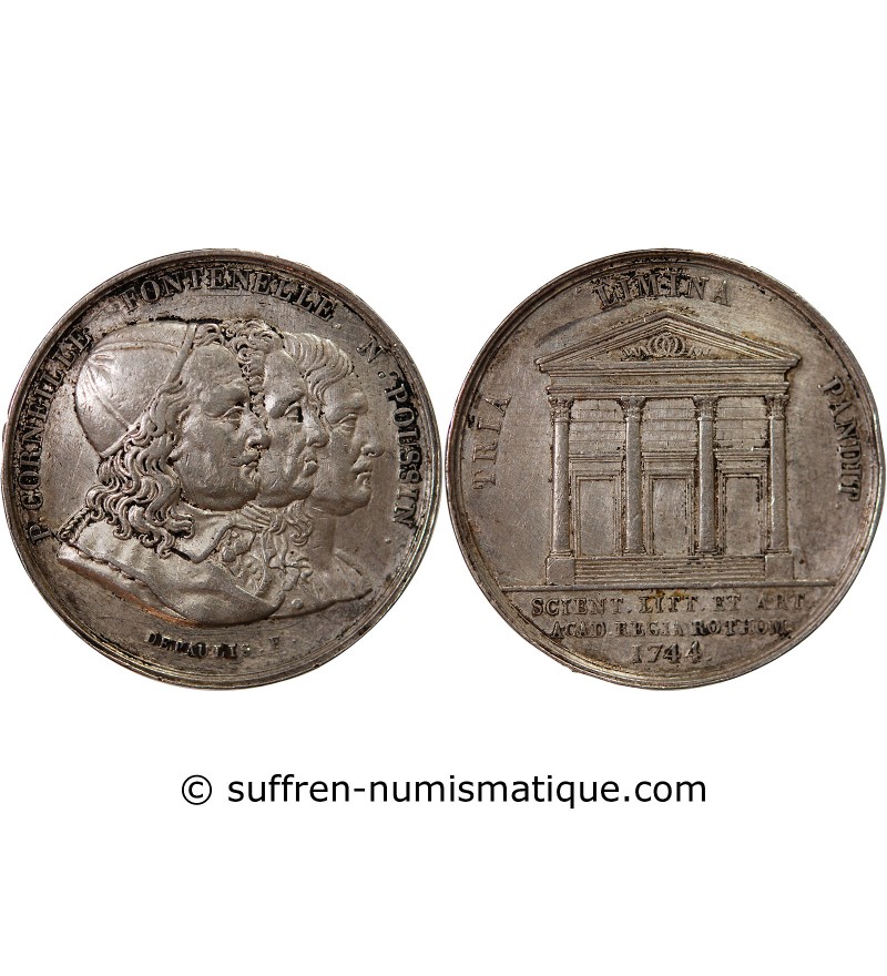 NORMANDIE, ACADEMIE ROYALE DES SCIENCES DE ROUEN – JETON ARGENT