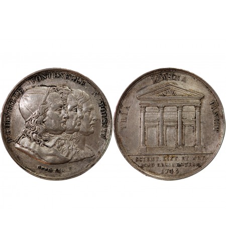 NORMANDIE, ACADEMIE ROYALE DES SCIENCES DE ROUEN – JETON ARGENT