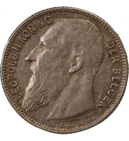 BELGIQUE, LEOPOLD II - 1 FRANC ARGENT 1909 - Légende flamande