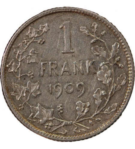 BELGIQUE, LEOPOLD II - 1 FRANC ARGENT 1909 - Légende flamande