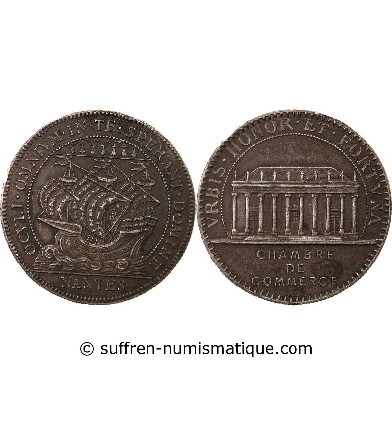 CHAMBRE DE COMMERCE DE NANTES - JETON ARGENT poinçon Corne (après 1879)