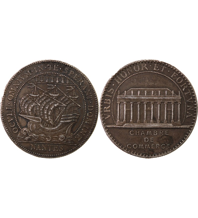 CHAMBRE DE COMMERCE DE NANTES - JETON ARGENT poinçon Corne (après 1879)