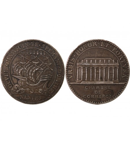 CHAMBRE DE COMMERCE DE NANTES - JETON ARGENT poinçon Corne (après 1879)