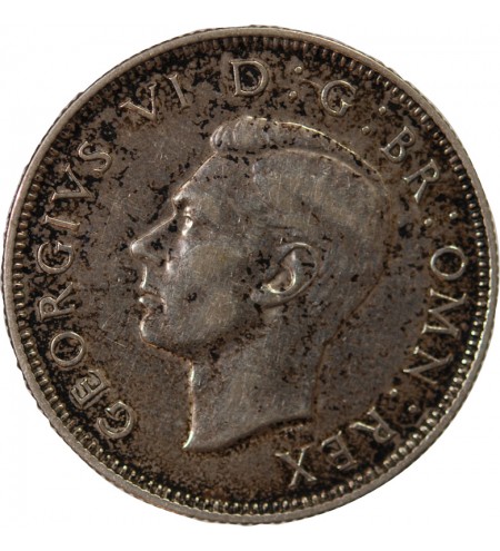 GRANDE-BRETAGNE, GEORGES VI - 2 SHILLINGS ARGENT 1939