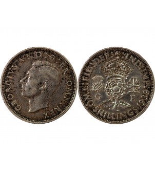 GRANDE-BRETAGNE, GEORGES VI - 2 SHILLINGS ARGENT 1939 2