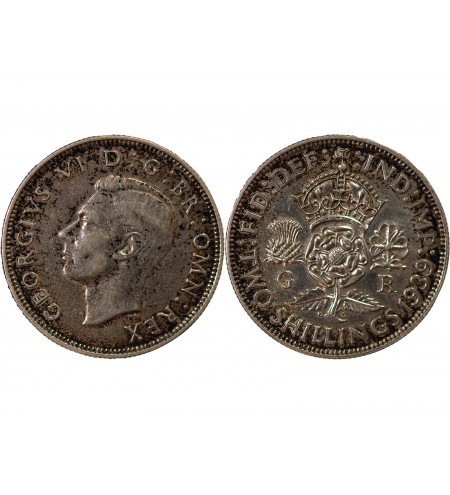 GRANDE-BRETAGNE, GEORGES VI - 2 SHILLINGS ARGENT 1939
