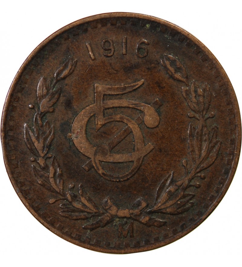 MEXIQUE - 5 CENTAVOS 1916 MEXICO