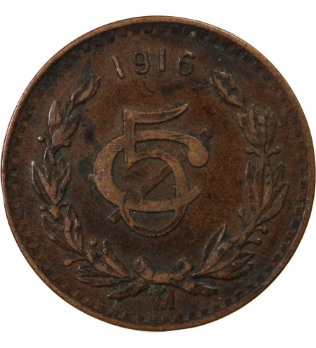 MEXIQUE - 5 CENTAVOS 1916 MEXICO