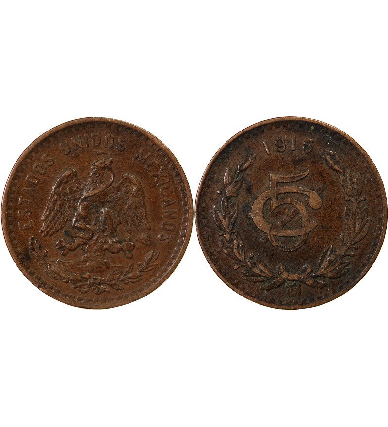 MEXIQUE - 5 CENTAVOS 1916 MEXICO