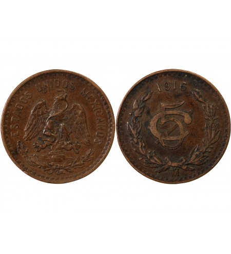 MEXIQUE - 5 CENTAVOS 1916 MEXICO