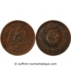MEXIQUE - 5 CENTAVOS 1916 MEXICO