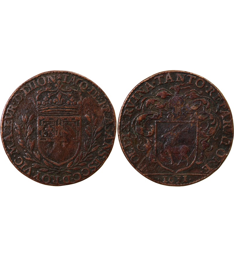 MAIRE DE DIJON, JACQUES DE FRASANS - JETON CUIVRE 1631